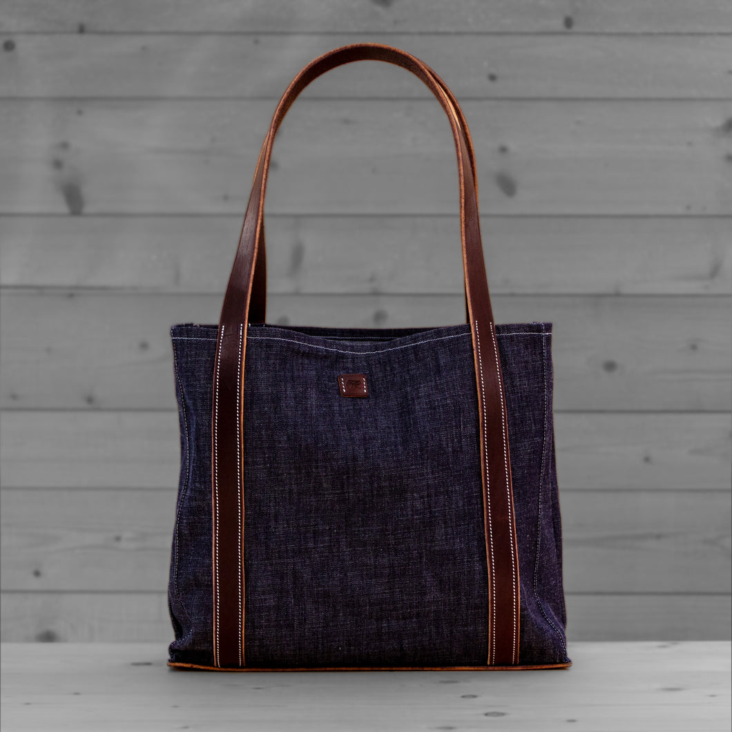 Sac en jeans et cuir