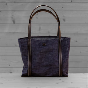 Sac en jeans et cuir