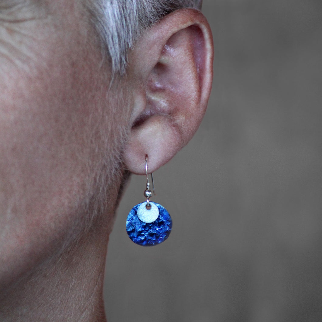 Boucles d'oreilles bleues